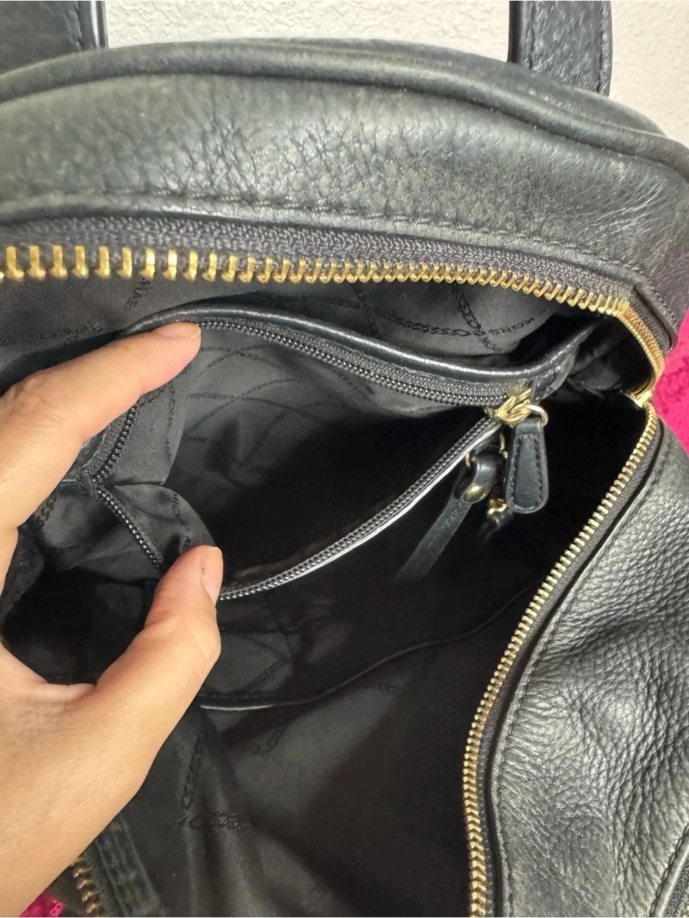MICHAEL KORS 🖤 Pebbled Black Leather Backpack, Gold Hardware, 3 compartments